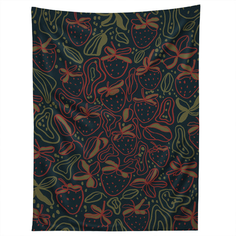 Gigi Rosado Lunar strawberries Tapestry