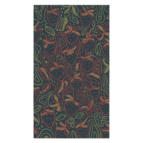 Gigi Rosado Lunar strawberries Tablecloth