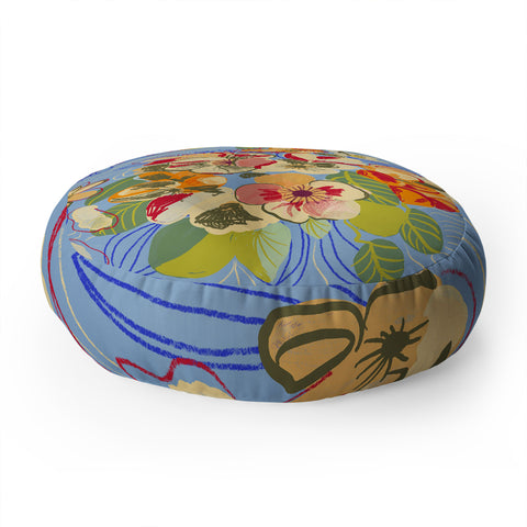 Gigi Rosado Morning oasis Floor Pillow Round