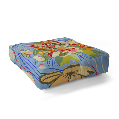 Gigi Rosado Morning oasis Floor Pillow Square