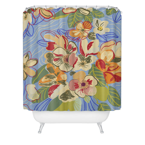 Gigi Rosado Morning oasis Shower Curtain