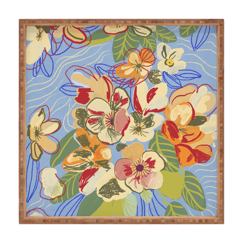 Gigi Rosado Morning oasis Square Tray
