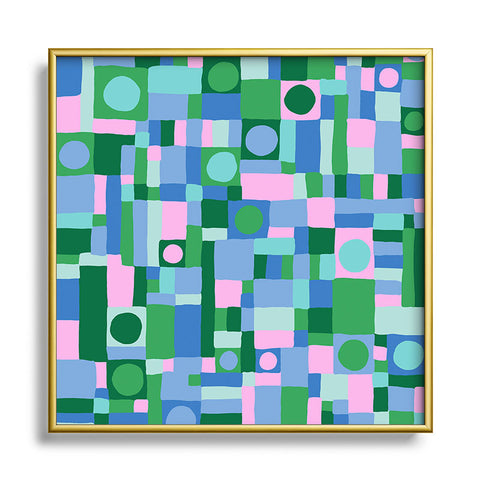 Gigi Rosado Mozaika 2 Square Metal Framed Art Print