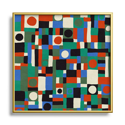 Gigi Rosado Mozaika Square Metal Framed Art Print