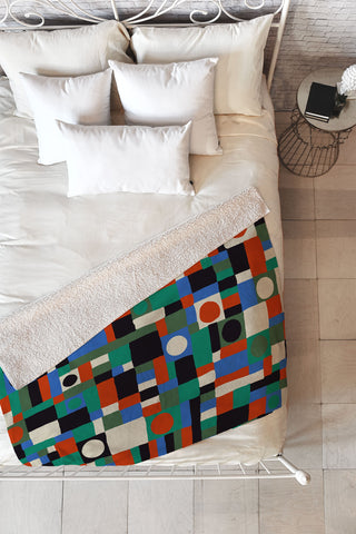 Gigi Rosado Mozaika Fleece Throw Blanket