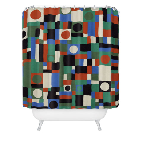 Gigi Rosado Mozaika Shower Curtain