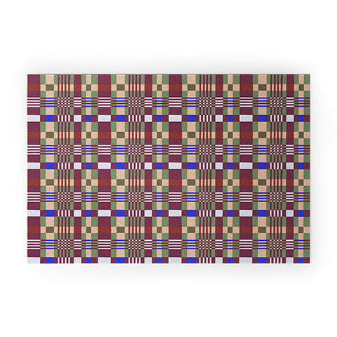 Gigi Rosado Natural haze check Welcome Mat