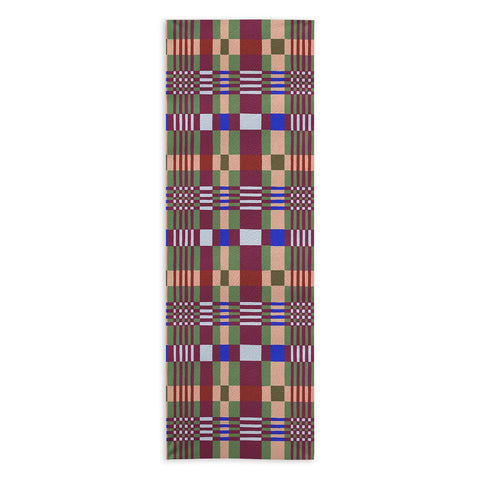 Gigi Rosado Natural haze check Yoga Towel