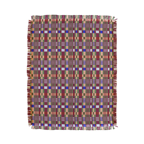 Gigi Rosado Natural haze check Throw Blanket