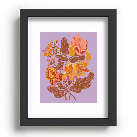 Gigi Rosado Orange flowers I Recessed Framing Rectangle
