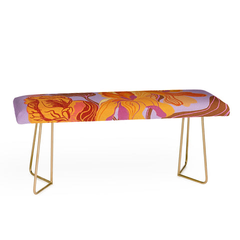 Gigi Rosado Orange flowers I Bench