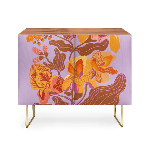 Gigi Rosado Orange flowers I Credenza
