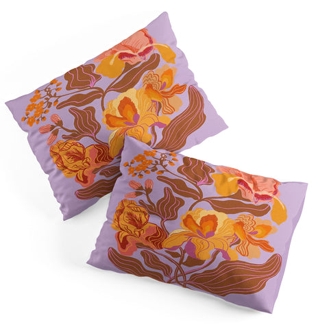 Gigi Rosado Orange flowers I Pillow Shams