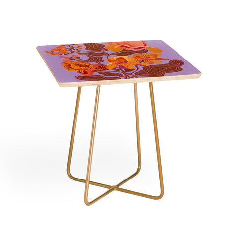 Gigi Rosado Orange flowers I Side Table