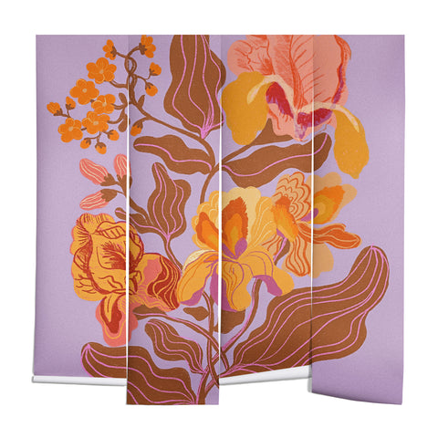 Gigi Rosado Orange flowers I Wall Mural