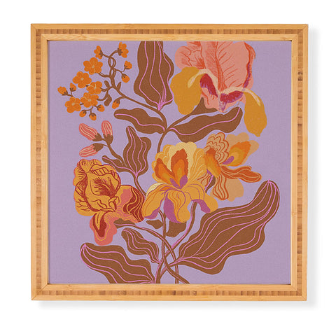Gigi Rosado Orange flowers I Framed Wall Art