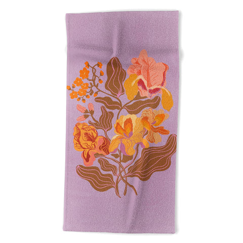 Gigi Rosado Orange flowers I Beach Towel
