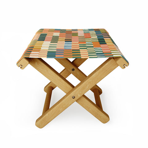 Gigi Rosado Pastel Mosaic 2 Folding Stool