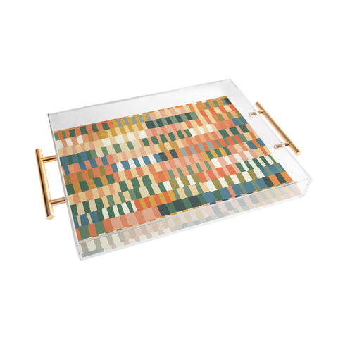Gigi Rosado Pastel Mosaic 2 Acrylic Tray