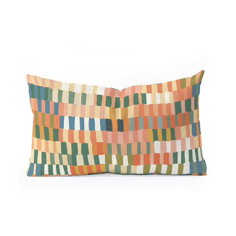 Gigi Rosado Pastel Mosaic 2 Oblong Throw Pillow