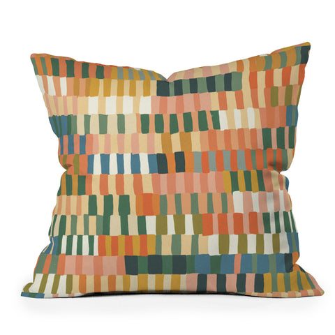 Gigi Rosado Pastel Mosaic 2 Outdoor Throw Pillow