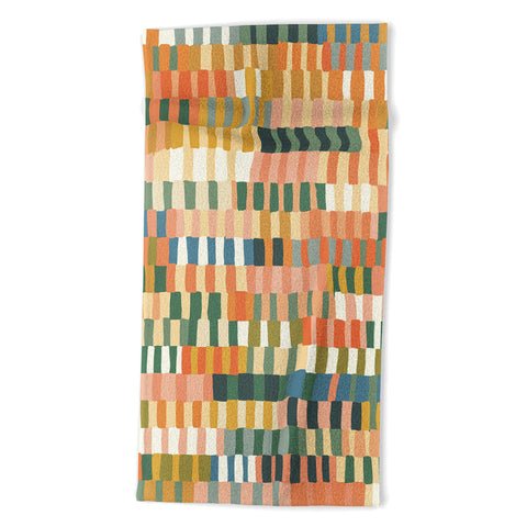 Gigi Rosado Pastel Mosaic 2 Beach Towel