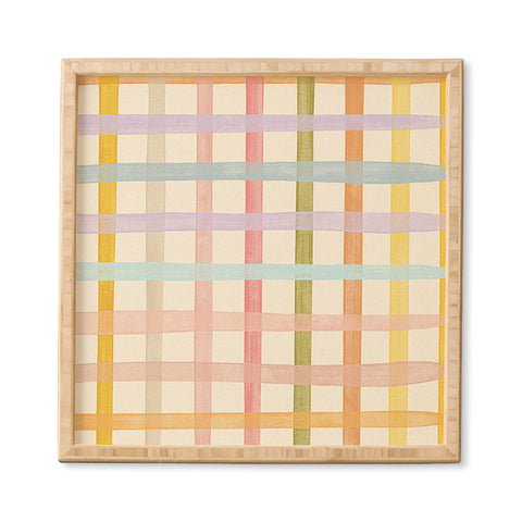 Gigi Rosado Pastel plaid I Framed Wall Art