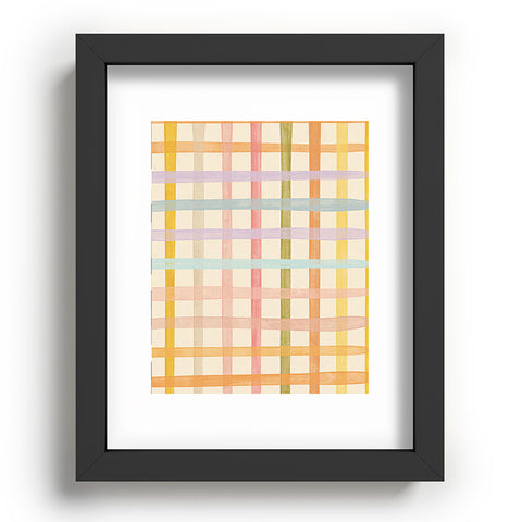 Gigi Rosado Pastel plaid I Recessed Framing Rectangle