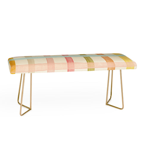 Gigi Rosado Pastel plaid I Bench