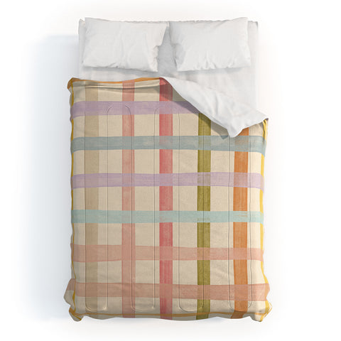 Gigi Rosado Pastel plaid I Comforter