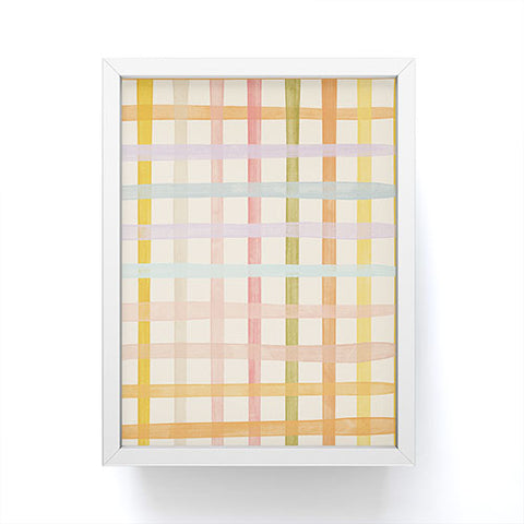 Gigi Rosado Pastel plaid I Framed Mini Art Print