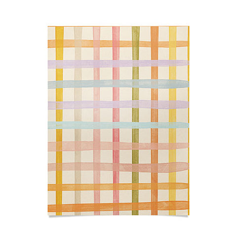 Gigi Rosado Pastel plaid I Poster