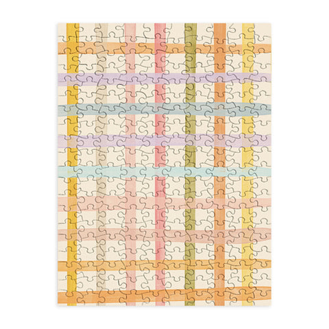 Gigi Rosado Pastel plaid I Puzzle