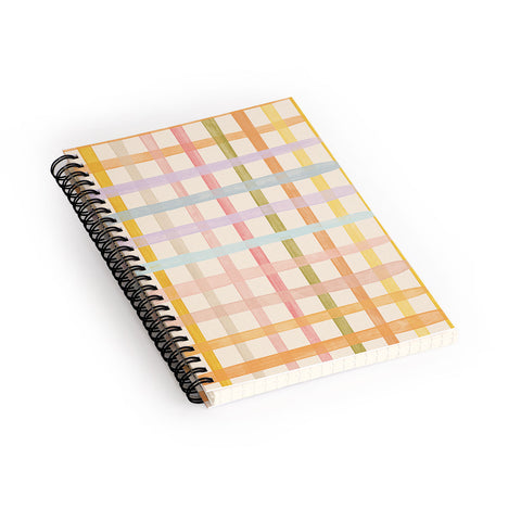 Gigi Rosado Pastel plaid I Spiral Notebook