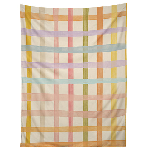 Gigi Rosado Pastel plaid I Tapestry