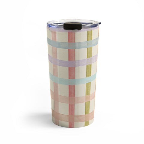 Gigi Rosado Pastel plaid I Travel Mug
