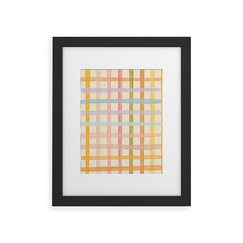 Gigi Rosado Pastel plaid I Framed Art Print