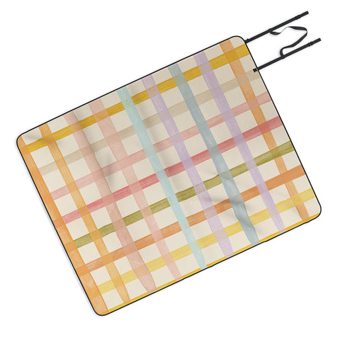 Gigi Rosado Pastel plaid I Picnic Blanket