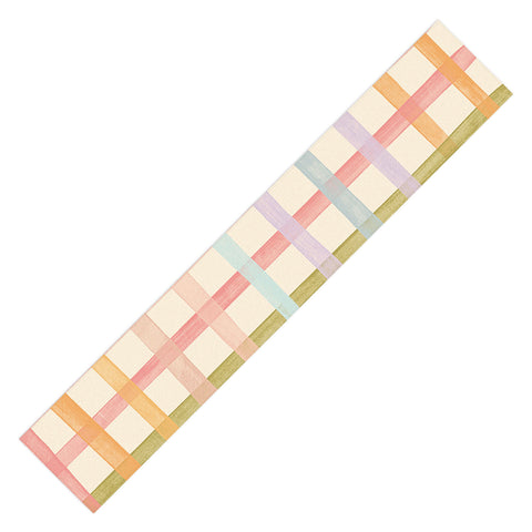Gigi Rosado Pastel plaid I Table Runner