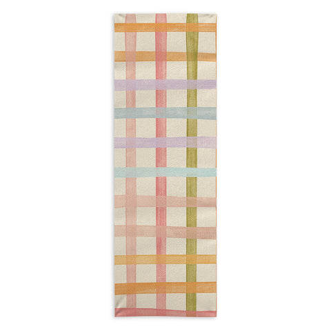 Gigi Rosado Pastel plaid I Yoga Towel