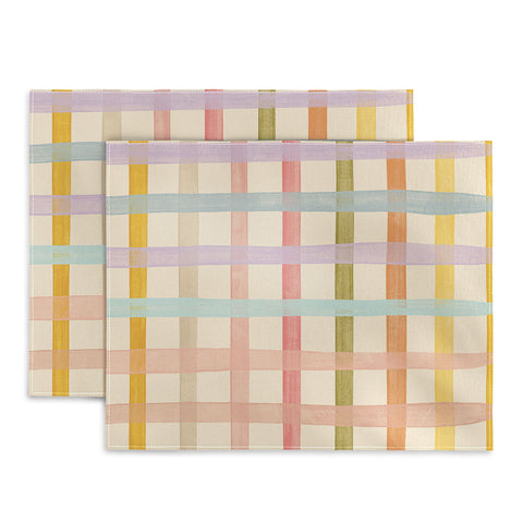 Gigi Rosado Pastel plaid I Placemat