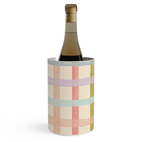 Gigi Rosado Pastel plaid I Wine Chiller