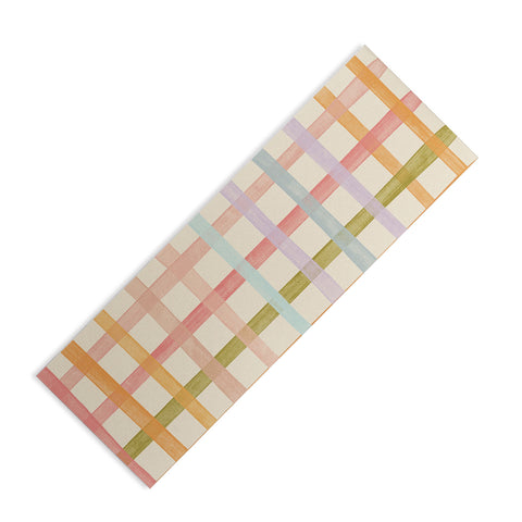 Gigi Rosado Pastel plaid I Yoga Mat