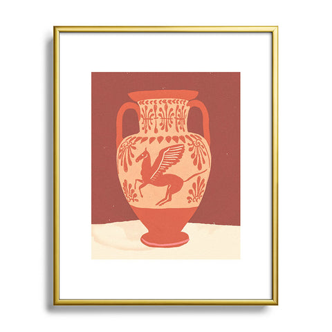 Gigi Rosado Pegasus vase Metal Framed Art Print
