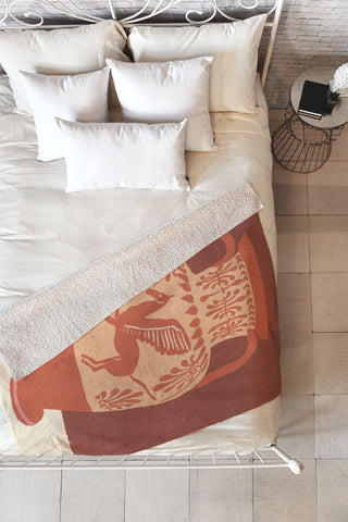 Gigi Rosado Pegasus vase Fleece Throw Blanket