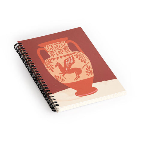 Gigi Rosado Pegasus vase Spiral Notebook