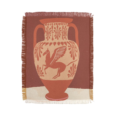 Gigi Rosado Pegasus vase Throw Blanket