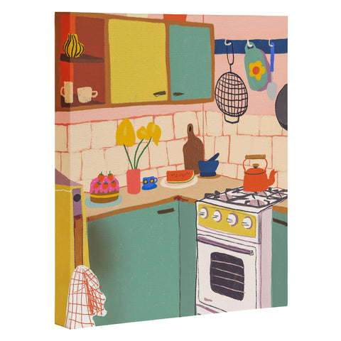 Gigi Rosado Retro kitchen Art Canvas