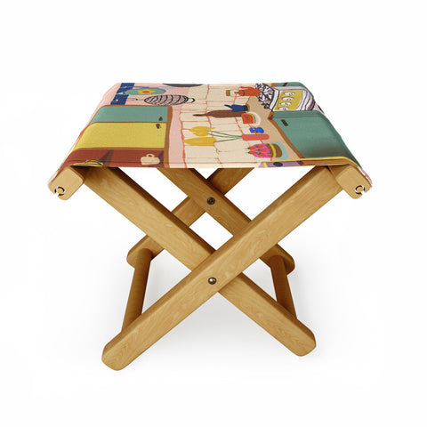 Gigi Rosado Retro kitchen Folding Stool