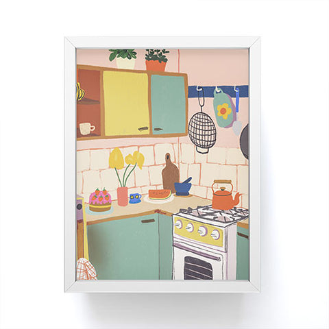 Gigi Rosado Retro kitchen Framed Mini Art Print